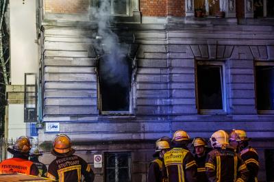 Stuttgart- Bad Cannstatt: Erdgeschosswohnung in Vollbrand