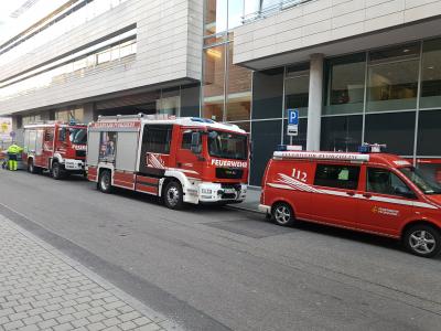 Pforzheim: Wasserschaden im Sparkassenturm - Feuerwehr Einsatz