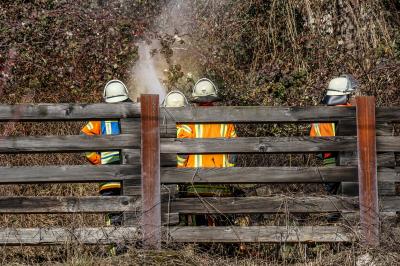 Reichenbach a.d. Fils: Boeschung an Bahnlinie brannte