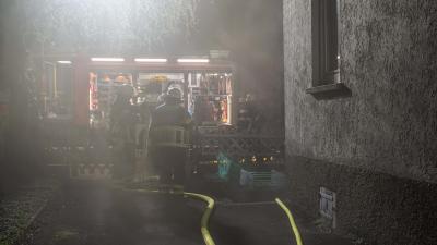 Sindelfingen: Brand in Mehrfamilinhaus - Uebungsszenario fuer die Feuerwehr Sindelfingen