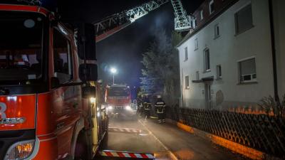 Sindelfingen: Brand in Mehrfamilinhaus - Uebungsszenario fuer die Feuerwehr Sindelfingen