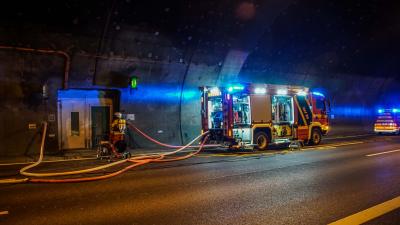 Leonberg:  Grosse Katastrophenschutzuebung im Engelbergtunnel