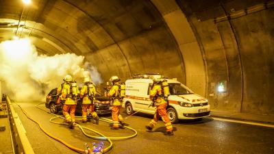 Leonberg:  Grosse Katastrophenschutzuebung im Engelbergtunnel