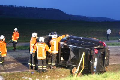 Kleinaspach: Alleinbeteiligt von Fahrbahn abgekommen - schwer verletzt