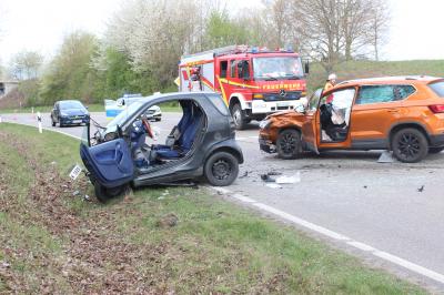 Gemmrigheim: Frontalzusammenstoss, 1 Schwerverletzter