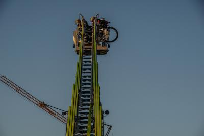 Herrenberg: Anbau einer Lagerhalle faengt Feuer