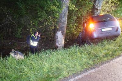 Tiefenbronn: Pkw kommt von Fahrbahn ab - eine Person toedl. Verletzt