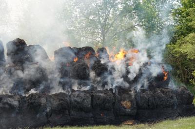 Radiwangen: Haben Kinder mehrere hundert Strohballen angezuendet?