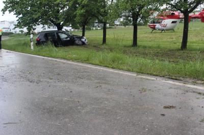 Kleinsachsenheim: Auto Prallt gegen Baum