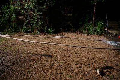 Esslingen-Hegensberg: Ueberschwemmung beim Turnverein Hegensberg