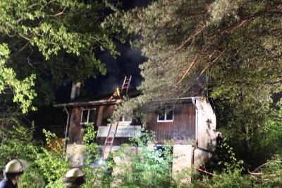 Vaihingen Riet: Brand im Schuetzenhaus