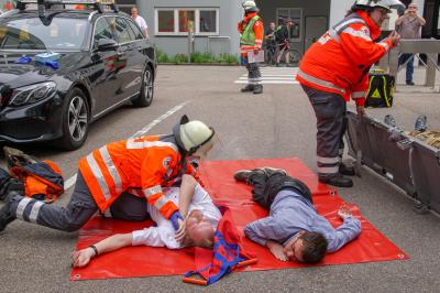 Leonberg: Gemeinsame Uebung der Einsatzkraefte und der Firma Bosch