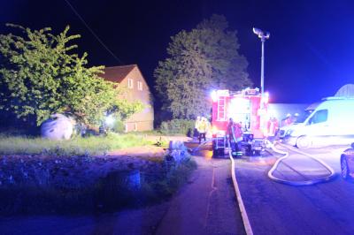 Backnang-Germansweiler: Brand in Wohngebaeude