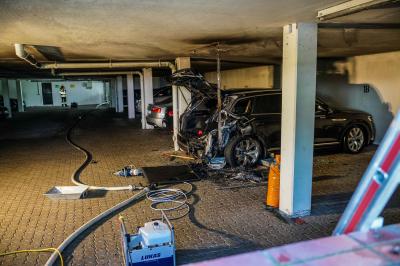 Ostfildern: Pkw brannte in Tiefgarage