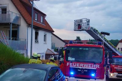 Nuertingen-Neckarhausen: Brand im Obergeschoss