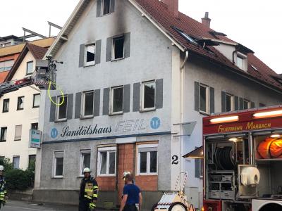 Marbach: Wohnhausbrand