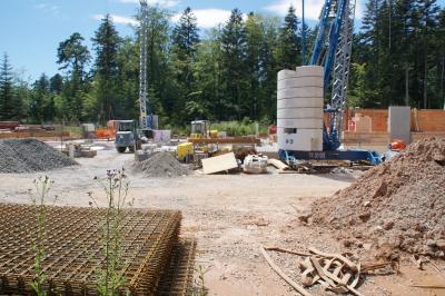 Engelsbrand: Neubau des Geraetehaus fuer die Freiwillige Feuerwehr Engelsbrand geht voran