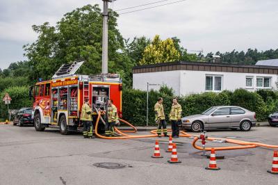 Steinenbronn: Waldbranduebung am Sonntagmorgen