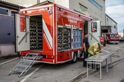 Wendlingen: Gluehender Quarzsand loest Feuerwehreinsatz aus