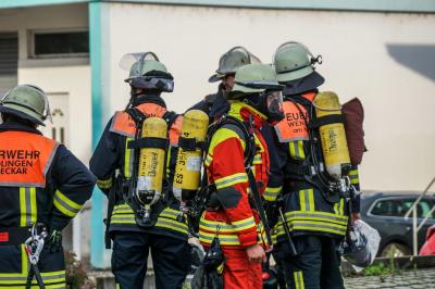 Wendlingen: Gluehender Quarzsand loest Feuerwehreinsatz aus