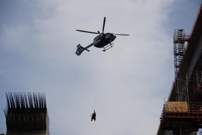 Wiesensteig: Bergwacht und Polizei ueben Ernstfall