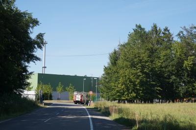 Brand auf Haeckselplatz auf der ehemaligen Kreismuelldeponie Boeblingen