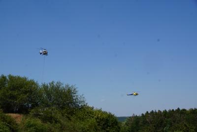 Wuerzburg: Erhoehtes Flugaufkommen durch Feuerwehr-Lehrgang