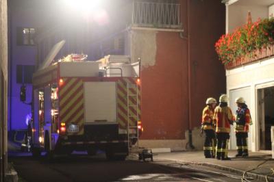 Munderkingen: Akku loest Brand aus - Feuerwehr verhindert groesseren Brand im Ortskern.
