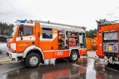 Sindelfingen: Haeckselgut faengt Feuer