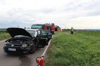 Marbach Rielingshausen: Schwerer Verkehrsunfall mit 2 Verletzten