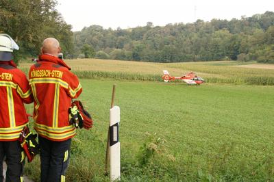 Koenigsbach-Stein: Frontalzusammenstoss auf der L611 zwischen Motorrad und Pkw - ein toter und eine schwer Verletzte