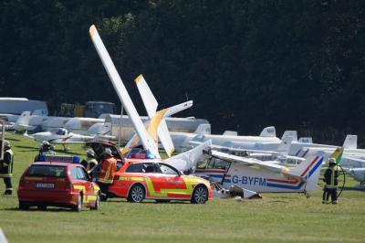 Kirchheim unter Teck: Zwei Flugzeuge kollidieren am Boden, mehrere Verletzte