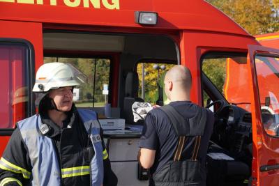 Goeppingen: Feuerwehren ueben den Ernstfall