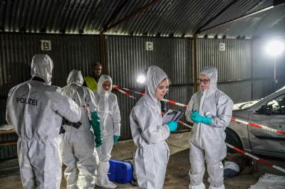 Stetten am kalten Markt: Deutschlands groesste Terroruebung - BWTEX - Spurensicherung und LKA im Einsatz