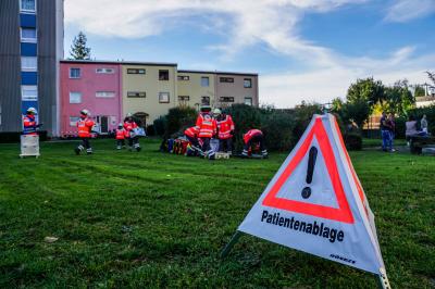 Baltmannsweiler-Hohengehren: Einsatzkraefte ueben am Hochhaus