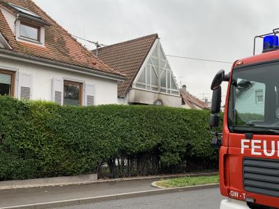 Neckartenzlingen: Brand auf Balkon