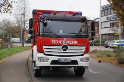 Remshalden-Geraldsstetten: Gefahrguteinsatz durch ausgelaufenen Batteriesaeure