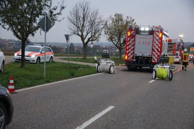 Erligheim: Frontalzusammenstoss 2 er PKWÂ´s, 3 Schwerverletzte 