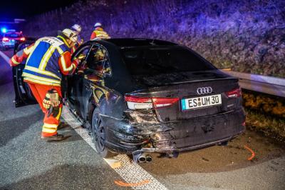 Nuertingen: GAFFERUNFALL! Weiterer Auffahrunfall auf der Gegenfahrbahn fordert mehrere Verletzte