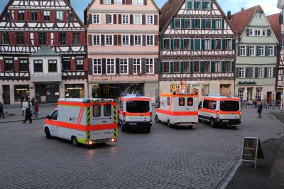 Tuebingen: Brand in der Altstadt