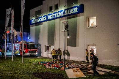 Fellbach: Brand in einem Bettenfachgeschaeft
