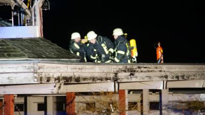 Grunbach: Schuppen bei einer Firma in Grunbach aufgrund von Boeller
