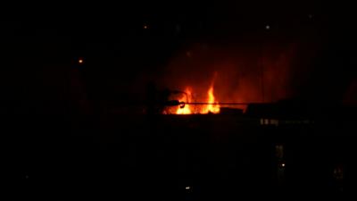 Murrhardt: FLAMMENBILDER! Dachstuhlbrand in der Altstadt