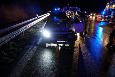 Mundelsheim: A 81, Unfall mit mehereren Fahrzeugen 1 Person leichtverletzt