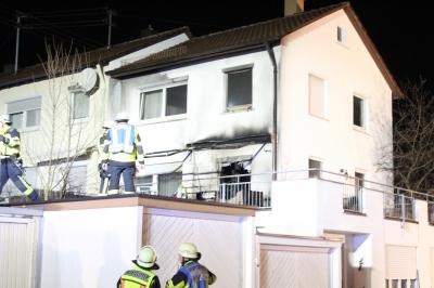 Weil im Schoenbuch Brand einer Terasse