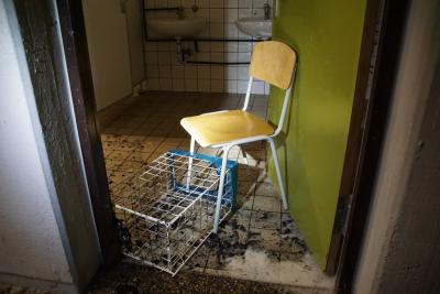 Sindelfingen:Muelleimer brennt in Fluechtlingsunterkunft