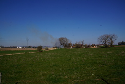 Denkendorf: Ein Bauwagen auf einem Bauernhof brannte komplett aus