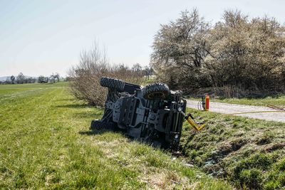 Rutesheim:  Unfall auf dem Feldweg 