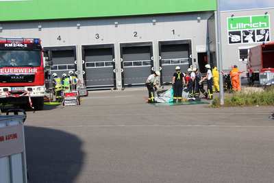 Muenchingen: Gefahrgutunfall  nach Ammoniakaustritt