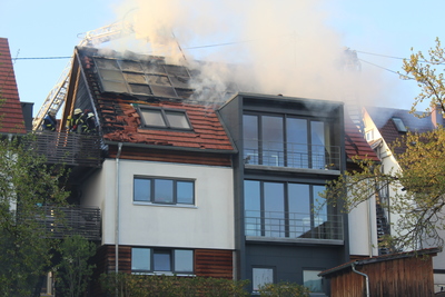 Dachstuhlbrand in Pfrondorf